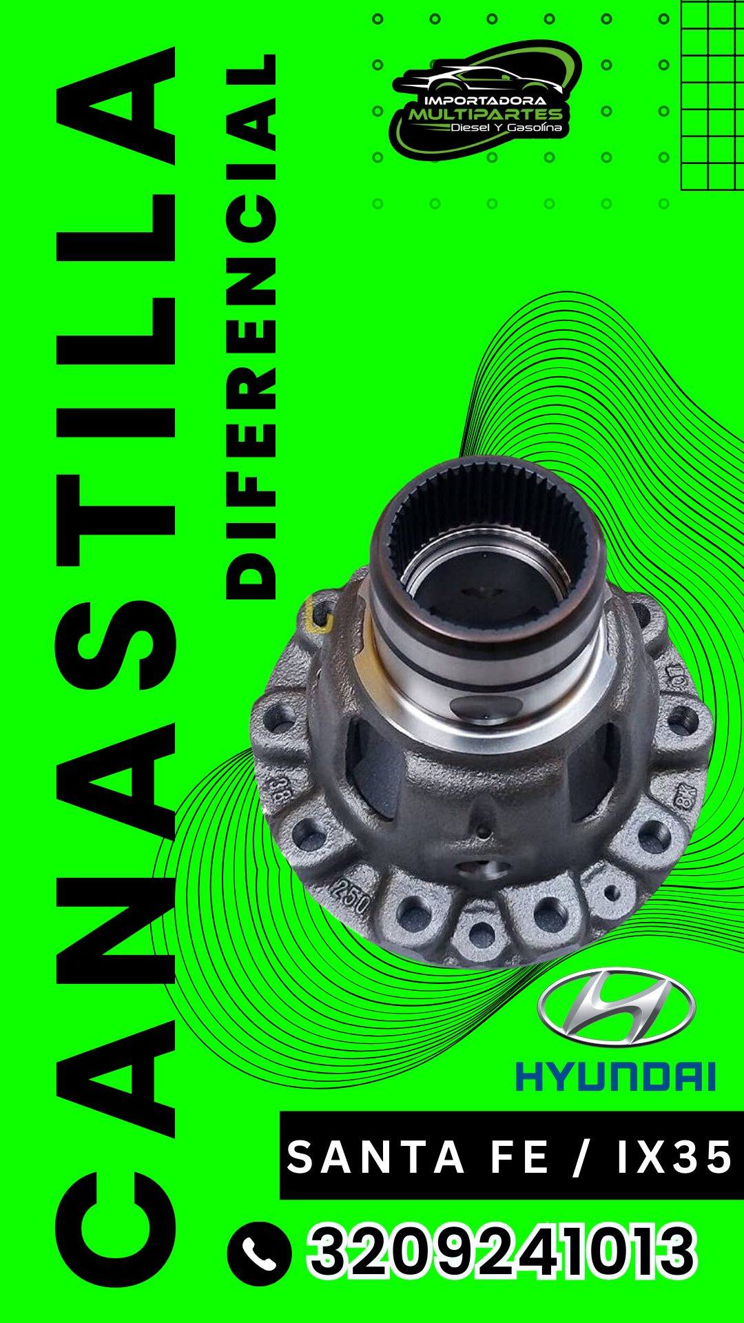 Canastilla Diferencial Santa Fe / ix35