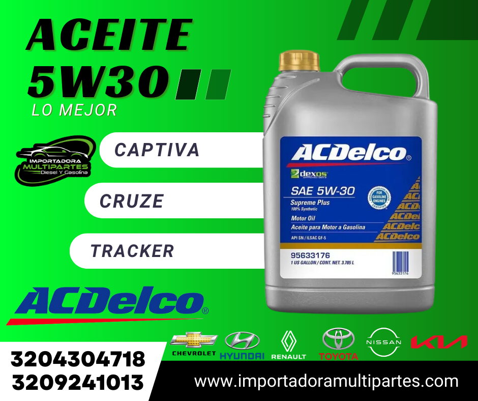 Aceite 5W30 Captiva / Cruze / Tracker